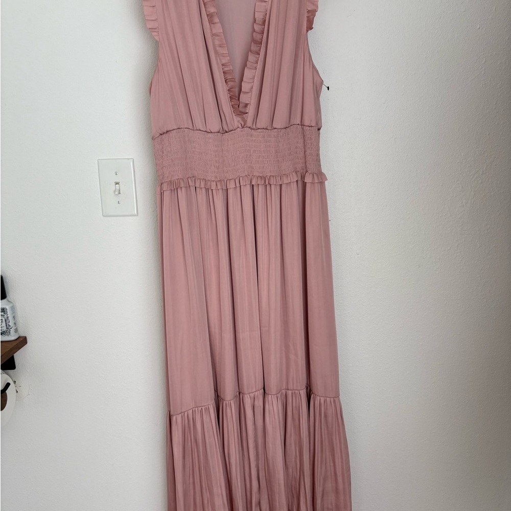 Elegant champagne rose Sleeveless Dress